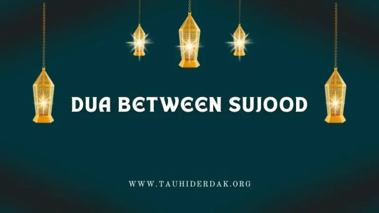 What is the Dua to recite while sitting between two Sujood?